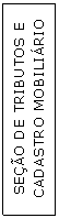 Caixa de texto: SEO DE TRIBUTOS E CADASTRO MOBILIRIO