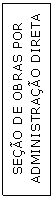 Caixa de texto: SEO DE OBRAS POR ADMINISTRAO DIRETA