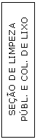 Caixa de texto: SEO DE LIMPEZA 
PBL. E COL. DE LIXO
